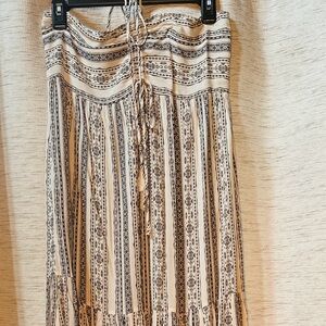 Bohemian Striped Maxi Skirt
